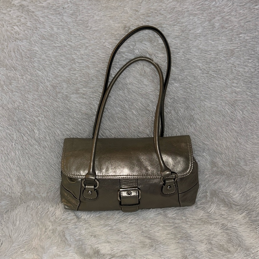 Giani Bernini Gold Leather Shoulder Bag EUC